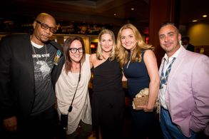 Abdul Malik Abbott, Leslie Ann Owen, Kelli Joan Bennett, and James Daniel Finnerty at an event for Collusions (2018)
