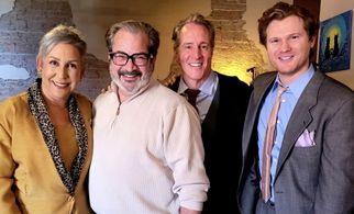 Zoë Yeoman as Margrethe, Matt Heath, Dir., Mat Zimmerer as Neils Bohr and Jay Hobson as Werner Heisenberg. (L-R) Copenha