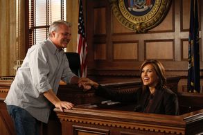Mariska Hargitay on the set of SVU