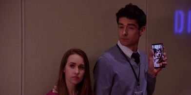 Drew Gehling and Rebecca Knowles in UNBREAKABLE KIMMY SCHMIDT