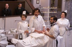 Michael Angarano, Clive Owen, Eve Hewson, and Zuzanna Szadkowski in The Knick (2014)