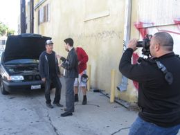 Speaking with actor Jon Briddell on the set of Past Impulse