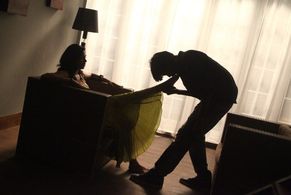 Manisha Yadav and Santhosh Ramesh in Aadhalal Kadhal Seiveer (2013)