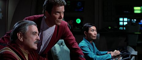 William Shatner, James Doohan, and George Takei in Star Trek III: The Search for Spock (1984)