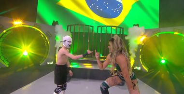 Brodie Huber and Taynara Melo in AEW Dark: Elevation (2021)