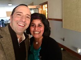 With Tony Hale on the set of Sadie (2017)