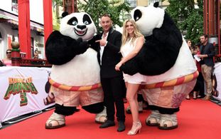 Toby Anstis and Anna Williamson at an event for Kung Fu Panda 3 (2016)