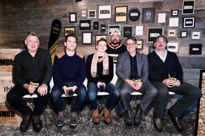 Bill Pullman, Kevin Smith, Matt Bomer, Alex Smith, Andrew J. Smith, and Josh Wiggins at an event for Walking Out (2017)