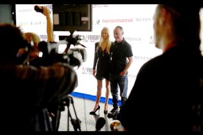 Jessica Madsen and Padraig Reynolds at FrightFest 2019