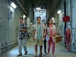 Michael Naughton, Jacob Bertrand, and Suzi Barrett in Kirby Buckets (2014)