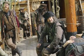Hugh Bonneville, Tommie Earl Jenkins, and Adam Loxley in Galavant (2015)