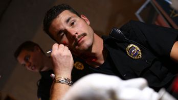 In makeup on the set of 