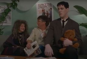 John DeSantis, Ross Douglas, and Betty Phillips in The New Addams Family: Uncle Fester's Illness (1999)