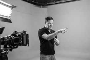 Ben Pickering on the set of ELECTION NIGHT