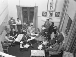 Jackie Gleason, Art Carney, Audrey Meadows, and Joyce Randolph in The Honeymooners (1955)