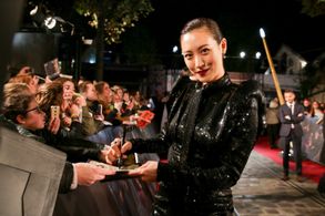 Claudia Kim at an event for Fantastic Beasts: The Crimes of Grindelwald (2018)