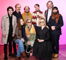 Jacob and the cast of Between the Temples at Sundance