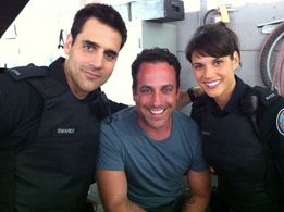 As JT Braga on the set of 