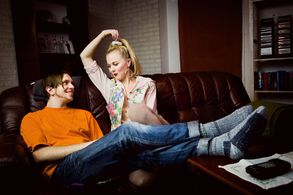 Agnes Lindström Bolmgren and Mattias Malmros in A Kumla Love Story (2017)