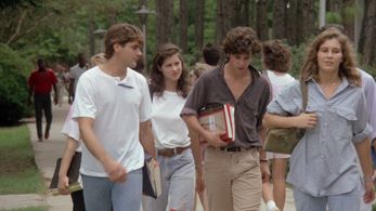 Lara Wendel, Leslie Cumming, Lin Gathright, James Sutterfield, and James Villemaire in Zombie 5: Killing Birds (1988)