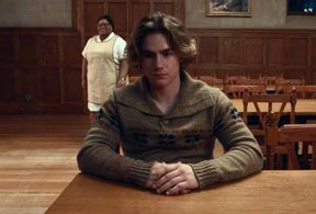 Brady Hepner and Da’Vine Joy Randolph on the set of The Holdovers