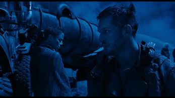 Charlize Theron, Tom Hardy, and Antoinette Kellermann in Mad Max: Fury Road (2015)