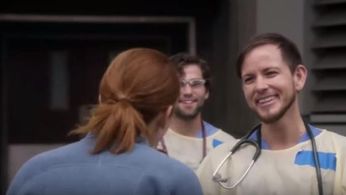 Sarah Drew, Jake Borelli, and Alex Blue Davis in Grey's Anatomy (2005)