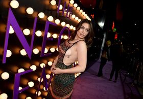 Sophie Simmons at an event for The Neon Demon (2016)
