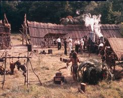 Doug McClure, John McEnery, and Susan Penhaligon in The Land That Time Forgot (1974)