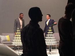 Khotso KayNine and Traverse Le Goff with film crew on the set of the ABSA/Barclays Bank 