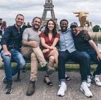 God Friended Me Season 2 filming in Paris (Steven Lilien, Victor Nelli, Violette Beane, Brandon Micheal Hall, Bryan Wynb