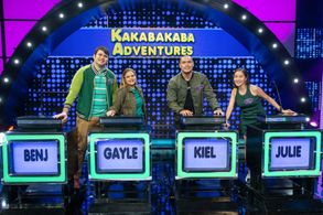 Benj Basa, Kiel Rodriguez, Julie Lee, and Gayle Valencia in Family Feud Philippines (2022)