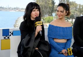 Nazanin Boniadi and Markella Kavenagh at an event for The Lord of the Rings: The Rings of Power (2022)