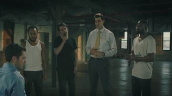 Still of John Khinda, Ugo Chukwu, Volkan Eryaman, Baboucarr Camara and Ryan Brennan in Jack Bowman (2014)