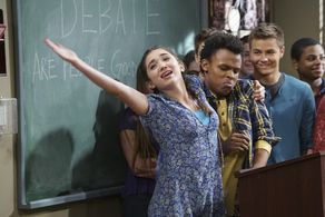 Rowan Blanchard, Amir Mitchell-Townes, and Peyton Meyer in Girl Meets World (2014)