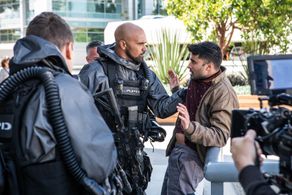 Shemar Moore and Rumman Ariff in S.W.A.T. (2017)