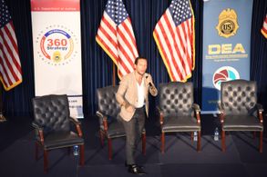 Brandon speaking at DEA 360 Opioid Awareness event in California
