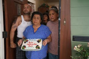 Julia Vera, Sandra Marcela Hernandez, Laura Patalano, and Frankie Quinones in This Fool (2022)