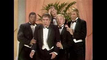 Henry Gibson, Dennis Allen, Johnny Brown, Zero Mostel, and Alan Sues in Rowan & Martin's Laugh-In (1967)