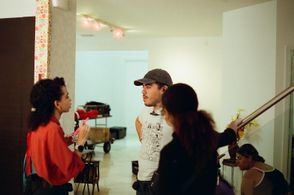 Samuel Vargas at the set of “There’s Someone In The House.”