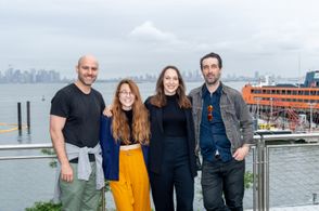 Anna Kerrigan, Kit Sheridan, and Lance Mitchell at an event for Cowboys (2020)