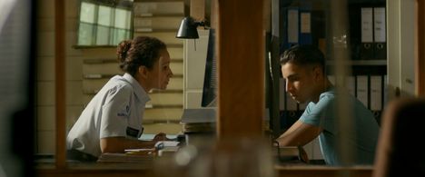 Sanâa Alaoui and Aboubakr Bensaihi in Black (2015)