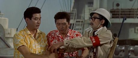 Ichirô Arishima, Yû Fujiki, and Tadao Takashima in King Kong vs. Godzilla (1963)