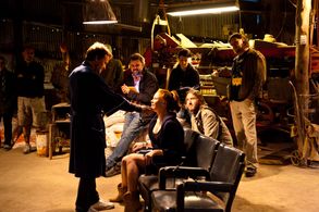 Damon Herriman, Colin Cairnes, Cameron Cairnes, and Anna McGahan in 100 Bloody Acres (2012)