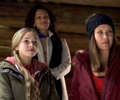 On the set of Christmas on Holly Lane with Karen Holness & Sarah Lancaster