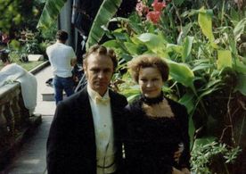 Ellen Burstyn and Ron Millkie on the set of Grand Isle