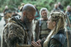 Adam Copeland, Gustaf Skarsgård, and Katheryn Winnick in Vikings (2013)