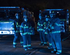 Jaina Lee Ortiz, Danielle Savre, Jay Hayden, Grey Damon, and Okieriete Onaodowan in Station 19 (2018)