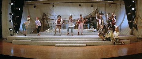 Michelle Pfeiffer, Ivy Austin, Peter Frechette, Leif Green, Alison Price, and Maureen Teefy in Grease 2 (1982)