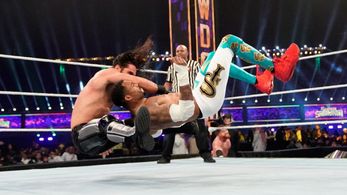 Colby Lopez and Kenneth Crawford in WWE Super Show-Down (2020)